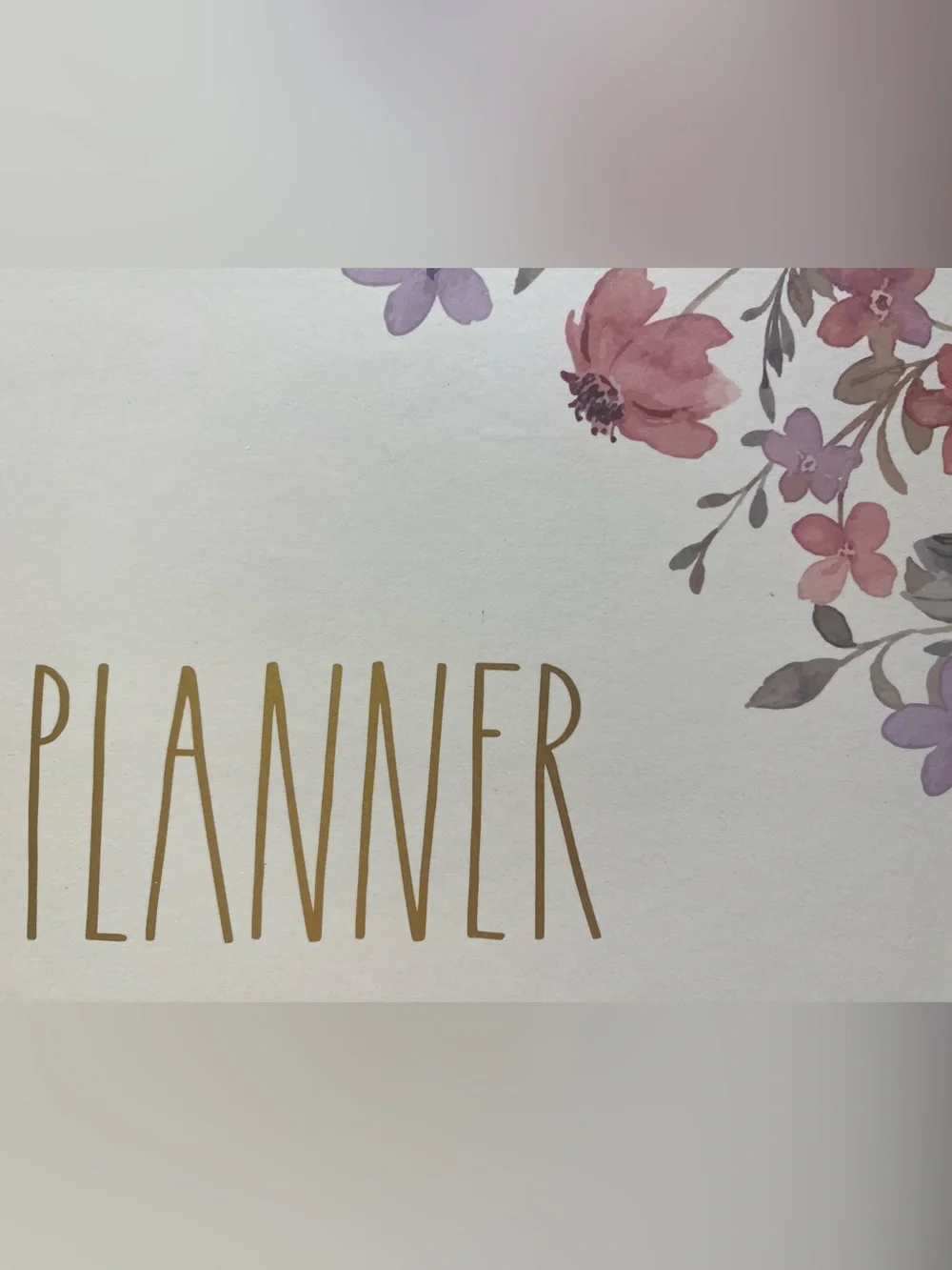 Rae Dunn❤️   “2027.”Flowers L size 17-month Planner NEW